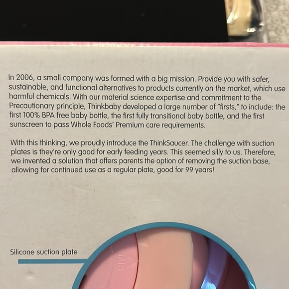 New in Original Box thinkbaby Convertible Suction Plate in Pink - Picture 8 of 11